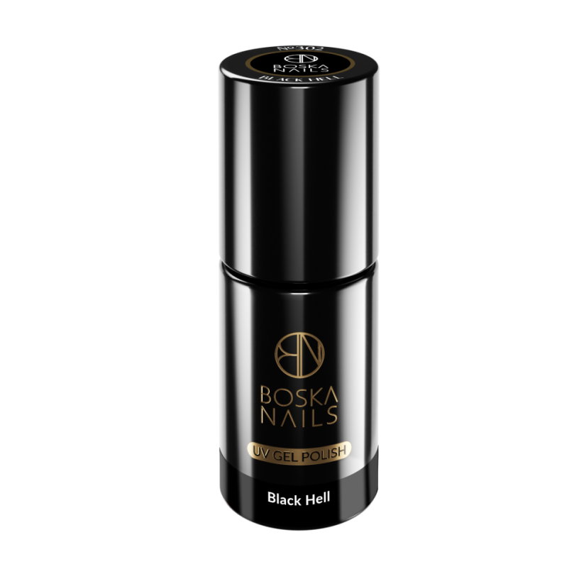 Gel lak Divine Black Hell no 302 Boska Nails 6 ml