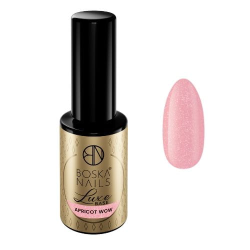 Gumová báze s částicemi Luxe Base Apricot Wow Boska Nails 10 ml