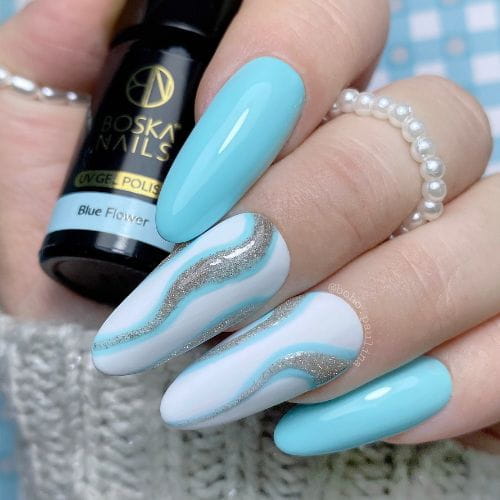 Gel lak Go Spring Blue Flower no 405 Boska Nails 6 ml