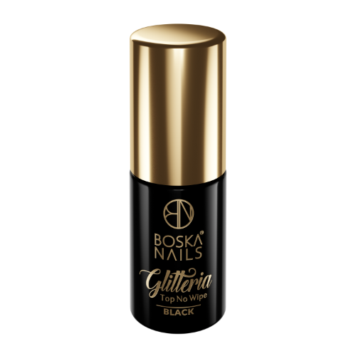 Top Glitteria Black No Wipe Boska Nails 6 ml