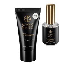 Akrygél Polyshape Pure White Boska Nails 30 g + TEKUTINA ZADARMO