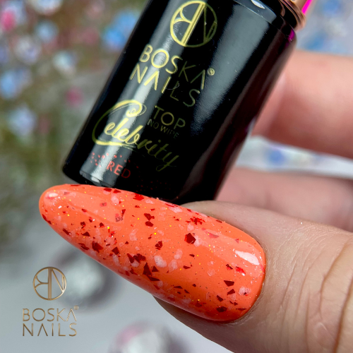 Top Celebrity Red No Wipe Boska Nails 6 ml