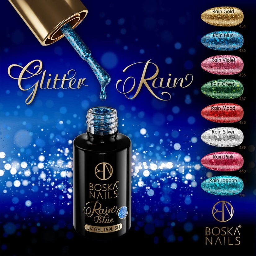Sada kolekce Boska Nails Glitter Rain Particles