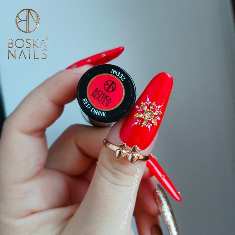 Gel lak Divine Red Drink no 332 Boska Nails 6 ml